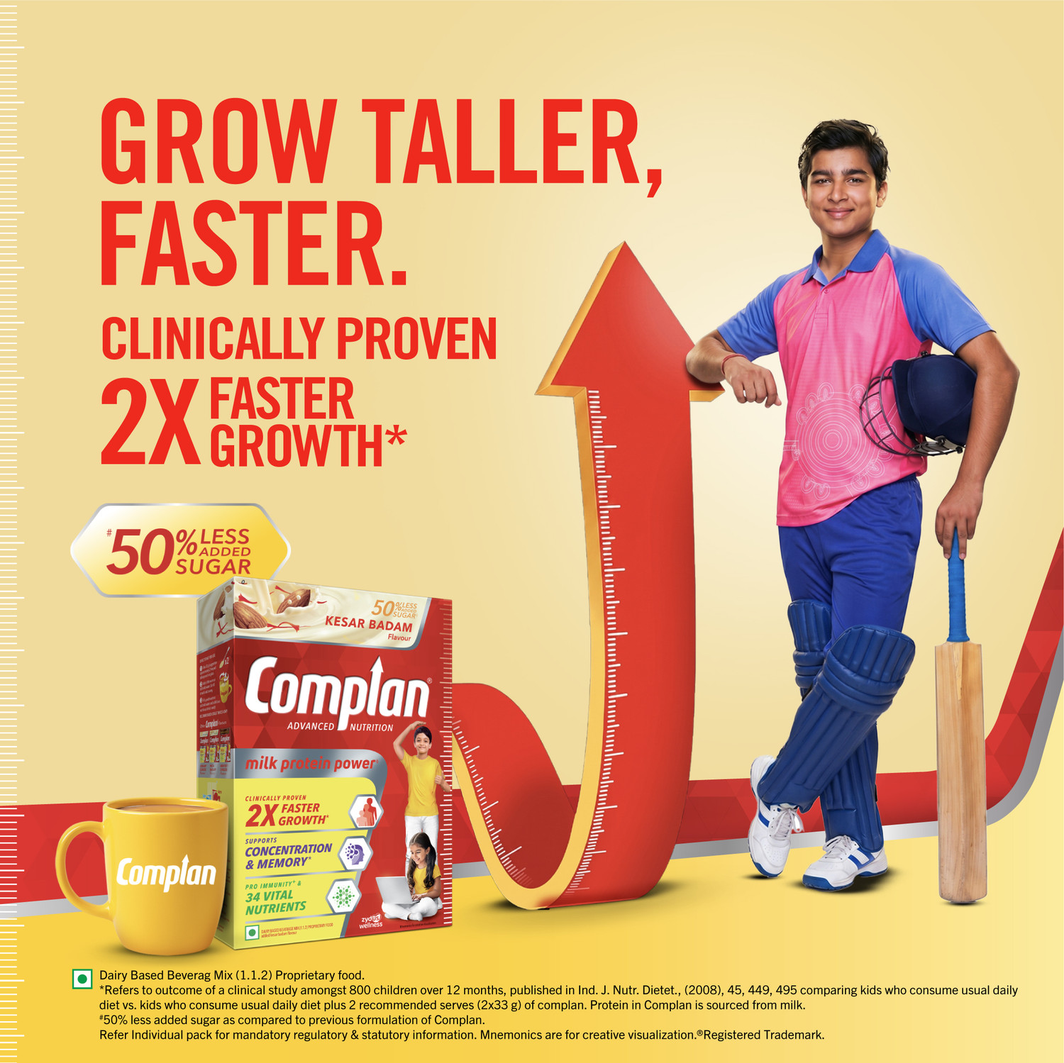 Image of COMPLAN Nutrition Drink Powder for Children Kesar Badam flavour Refill Pack with DIY Car