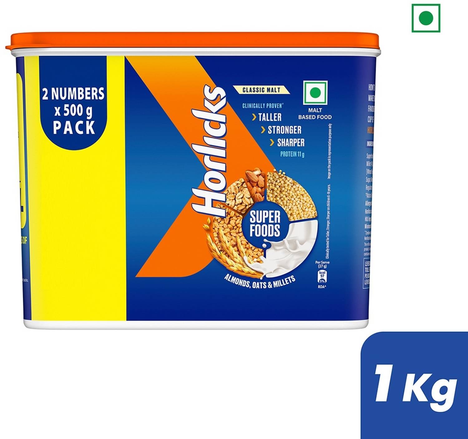 HORLICKS Nutrition Drink Plastic Container with Super Foods
