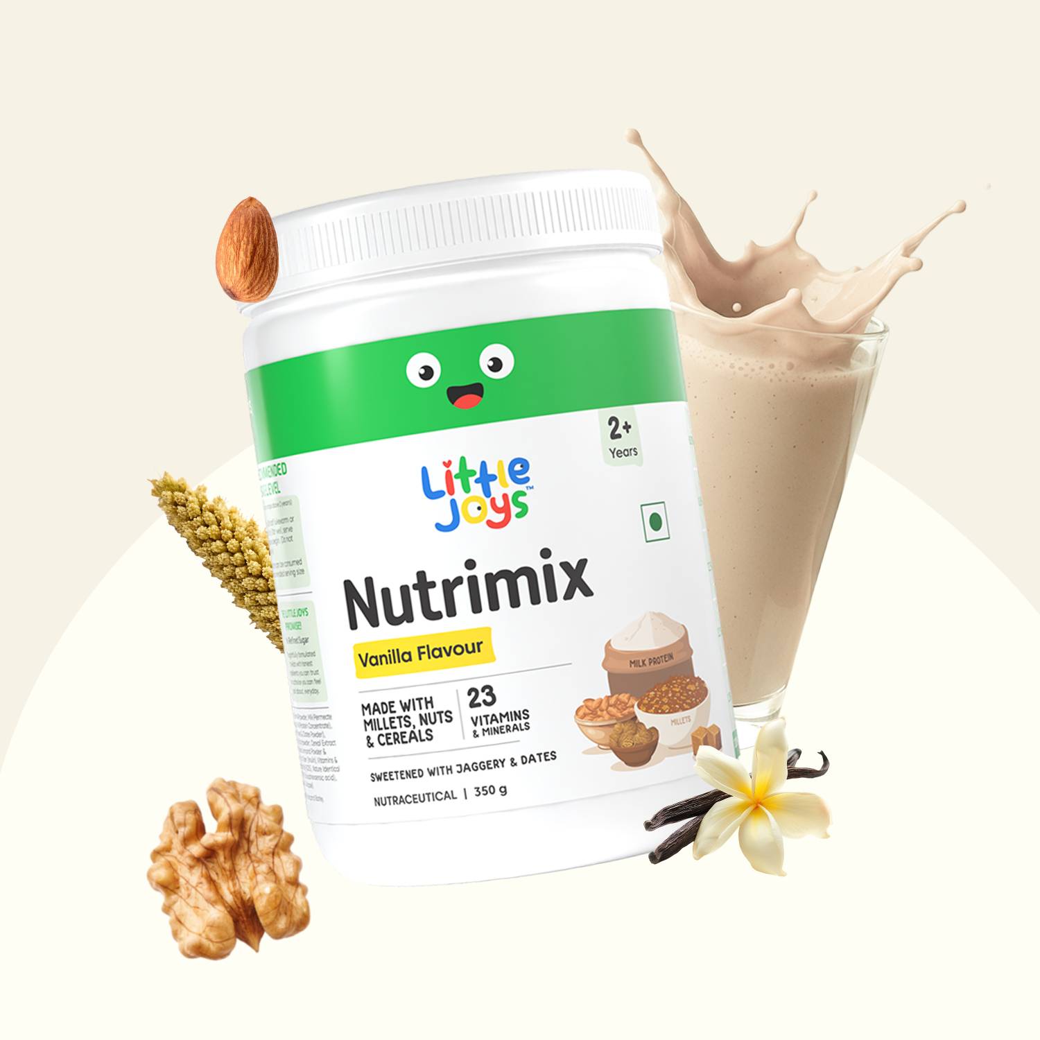 Little Joys Nutrimix for Kids 2-6 years | 5g Protein | Supports Immunity & Strength |Vanilla