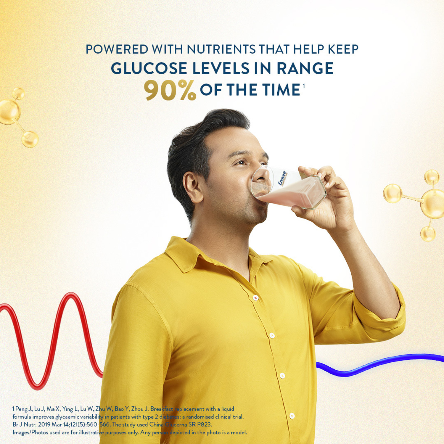 Image of ENSURE Diabetes Care- High Protein, High Fibre & 4X Myo-Inositol | Wheat Flavour