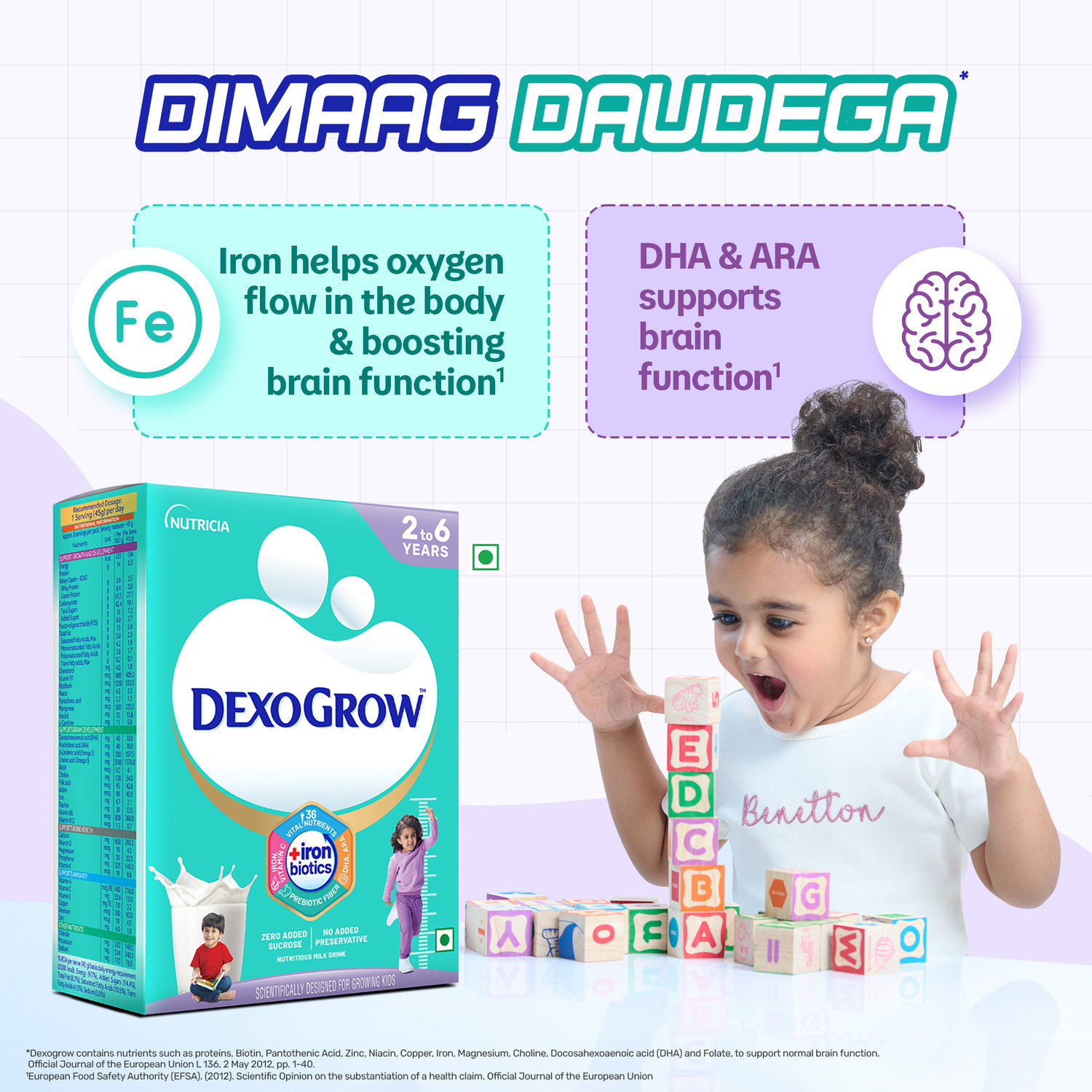 Image of DexoGrow Nutritious Milk Drink for 2-6 year Old Kids