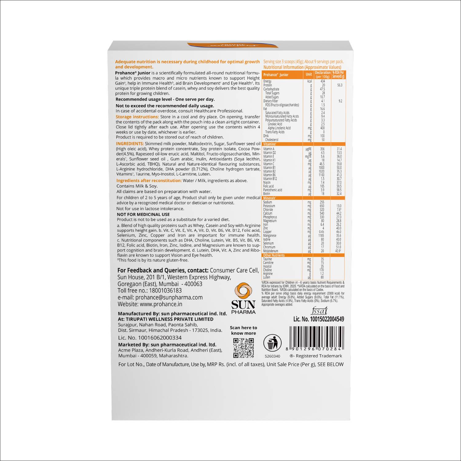 prohance Junior Protein Powder for Kids - Image 2
