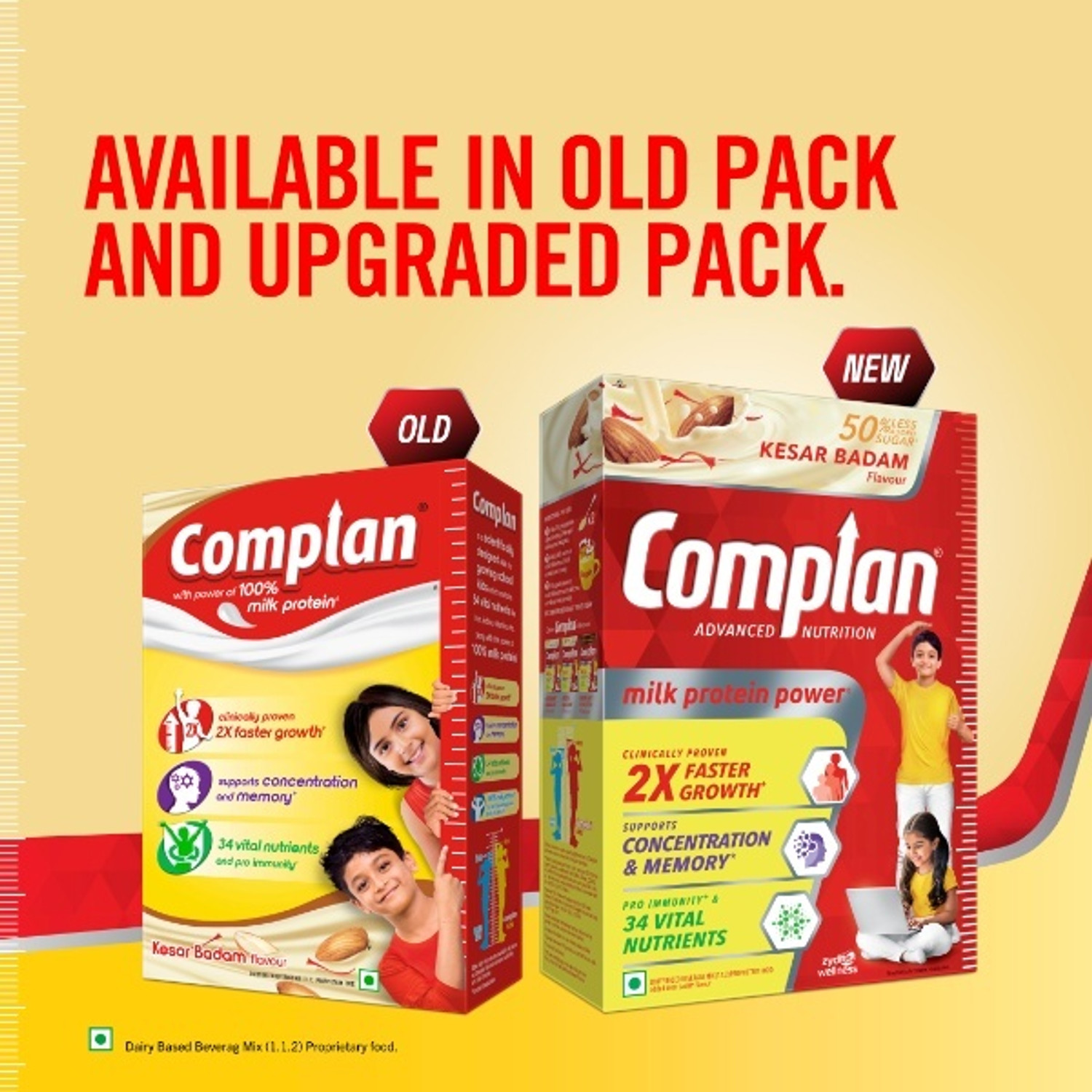 Image of COMPLAN Nutrition Drink Powder for Children Kesar Badam flavour Refill Pack with DIY Car