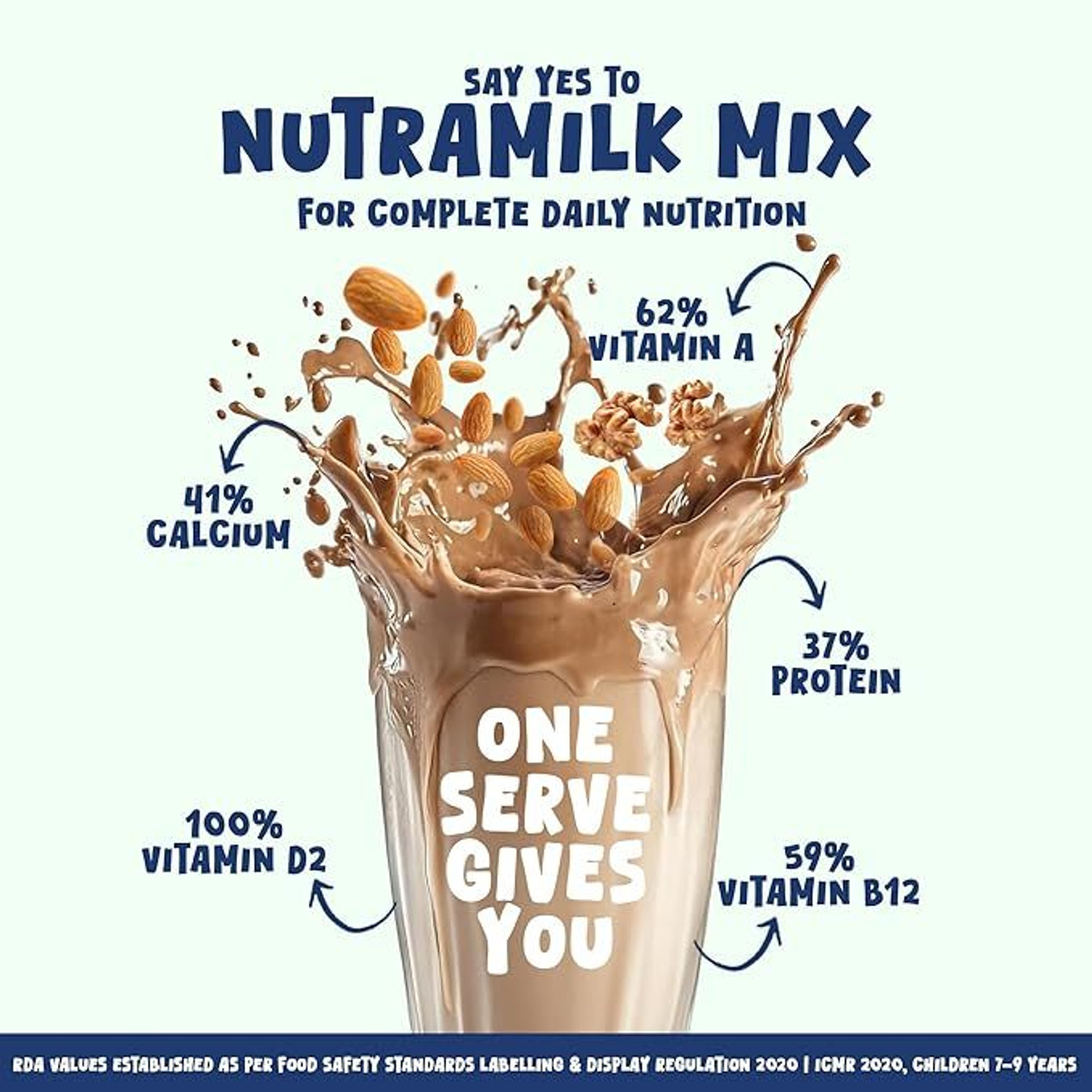 Image of Gladful Chocolate Nutramilk for Kids 7+ Years | Better Immunity & Strength | 6g Protein