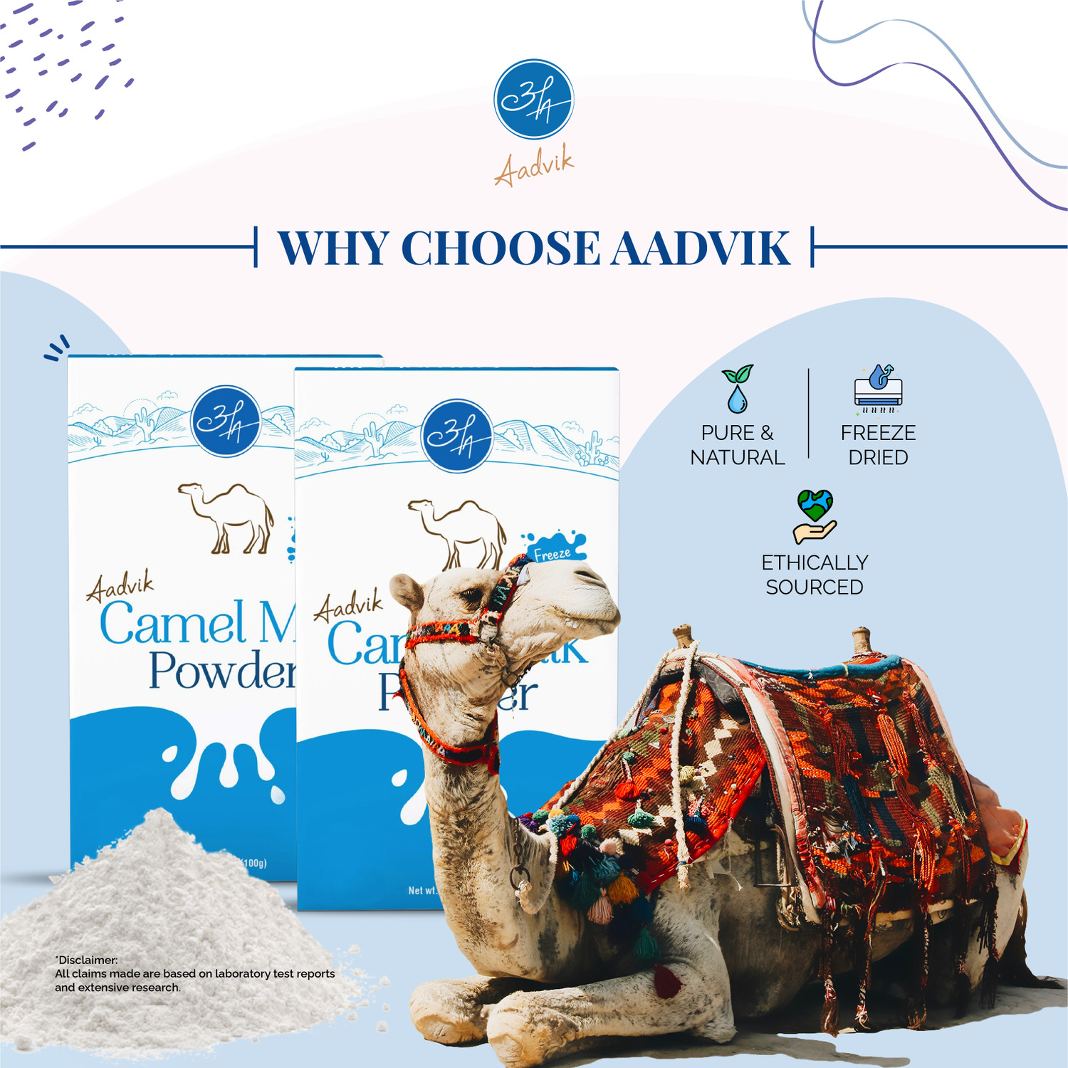Image of Aadvik Pure-Freeze Dried Camel Milk Powder