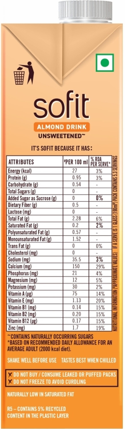 Image of Sofit Sofit Unsweetened Almond Drink