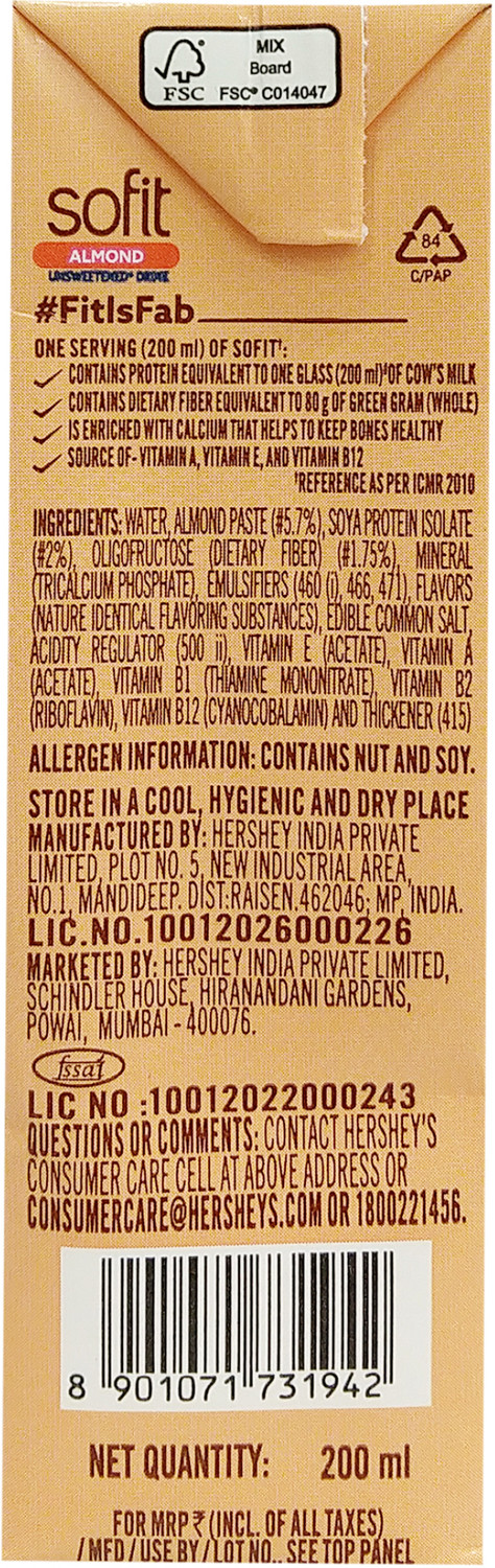 Image of Sofit Unsweetend Almond Drink