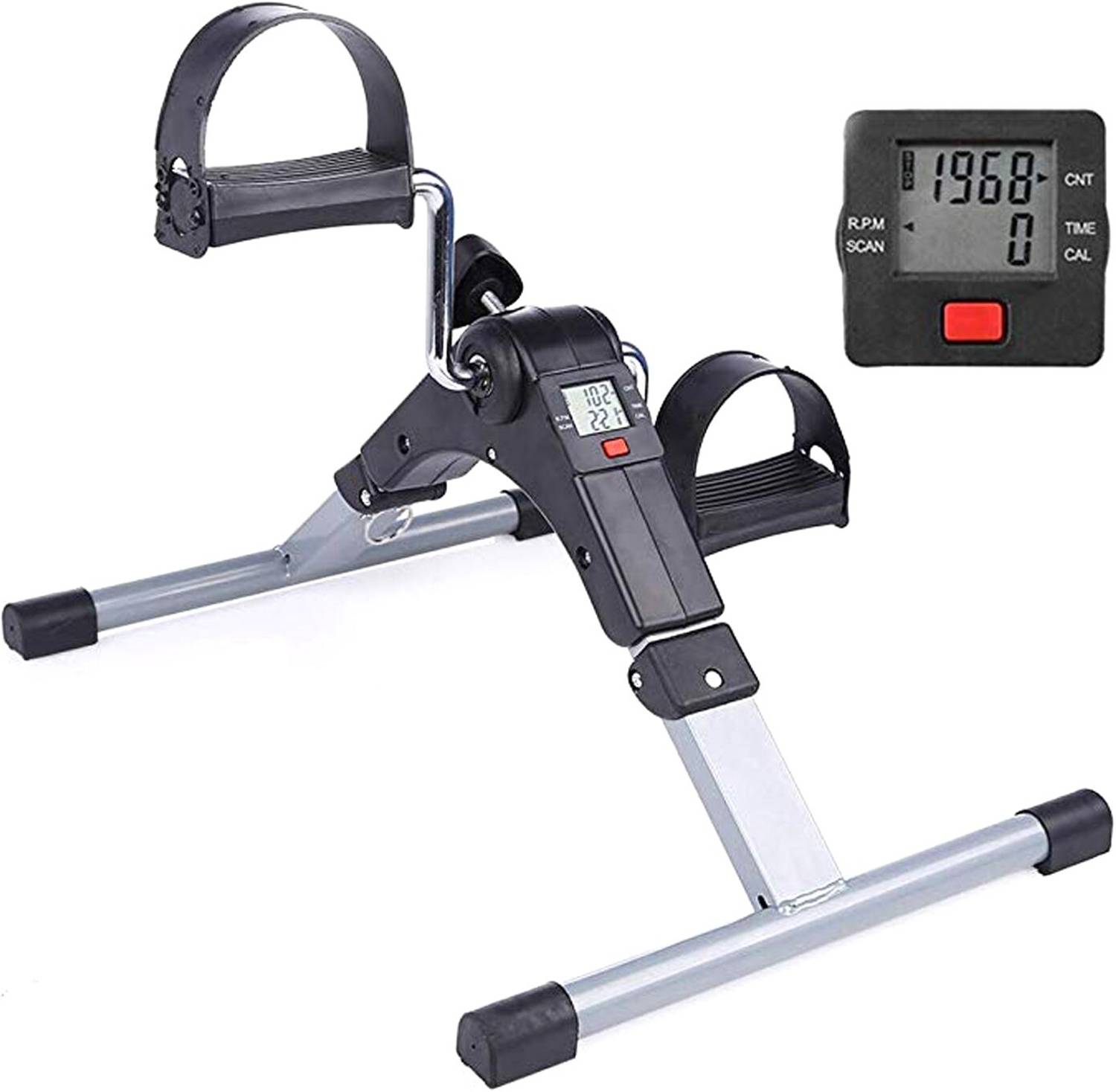 prefacto Mini Cycle Folding Pedal Exercise, Digital Display ,Suitable For Leg And Arm, Mini Pedal Exerciser Cycle