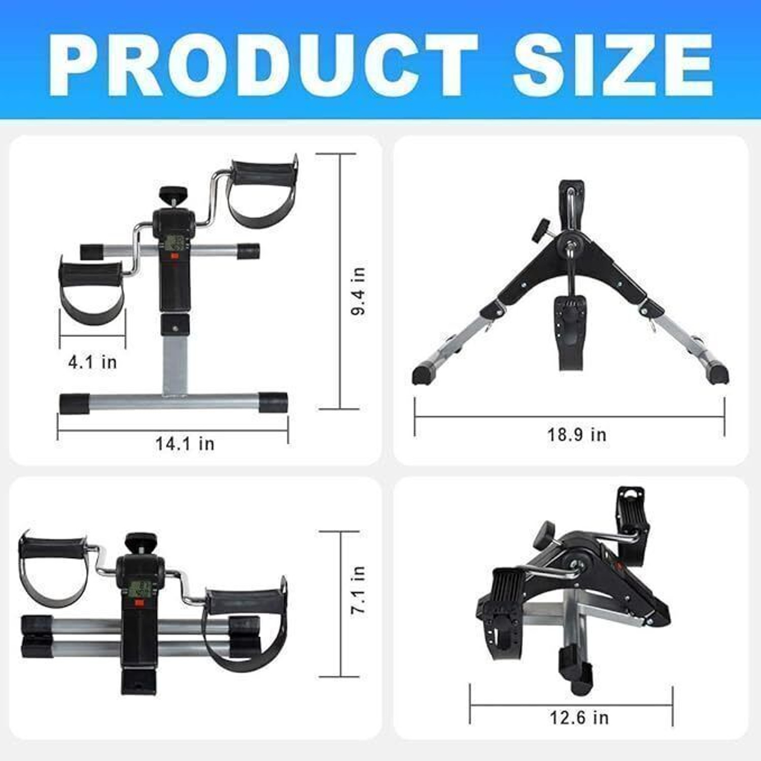 Image of GlobalFlex Global Flex MINI Mini Cycle Pedal Exerciser with Adjustable Resistance Mini Pedal Exerciser Cycle