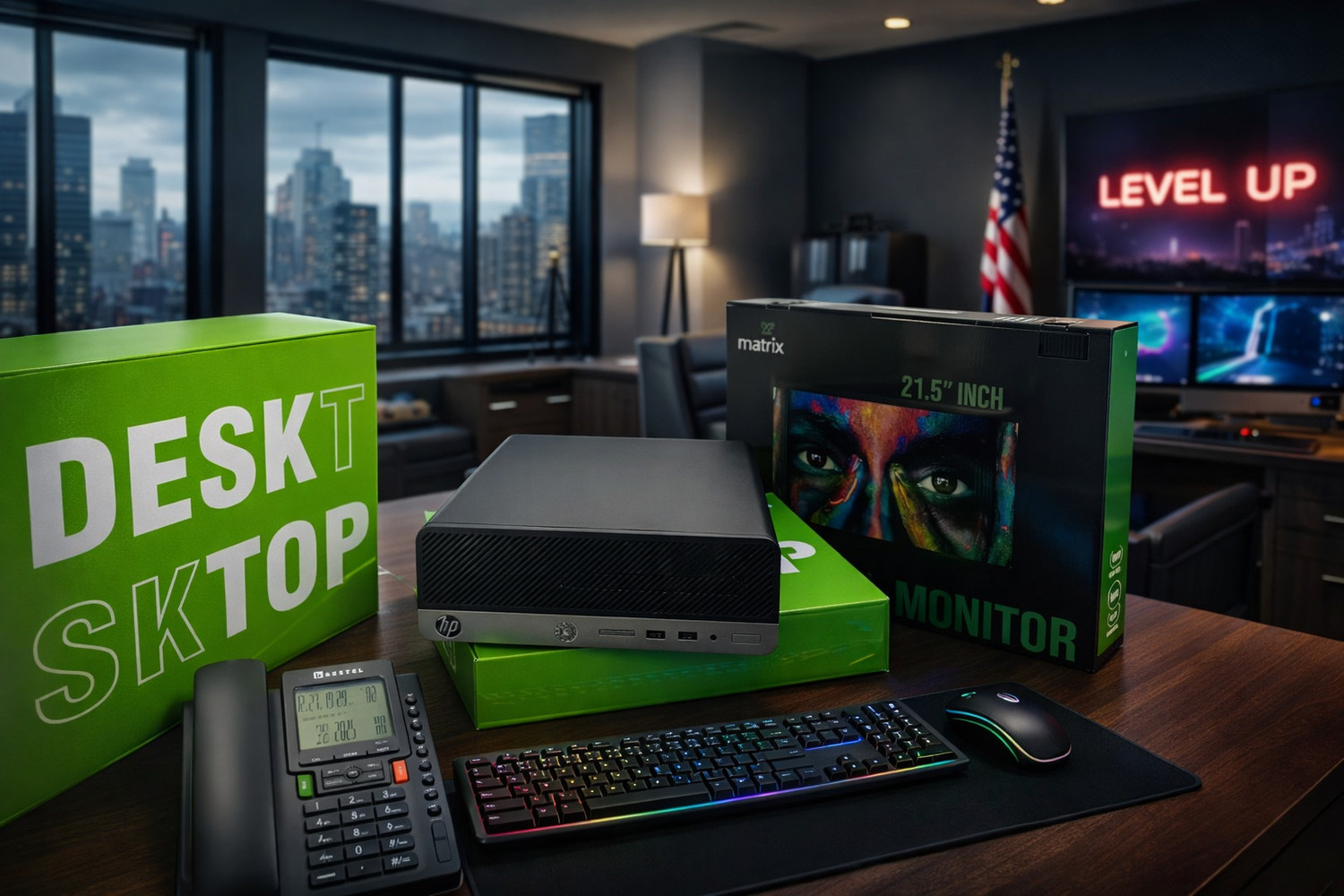 Image of HP Renewed G400 Desktop PC Full Set - Windows 11 Pro, i5-7th Generation Processor, Business-Class Desktop, Designed For Professionals, HD Graphics , Turbo-Speed Performance,, 512 MB Graphics Card, 8 GB 8GB DDR4 RAM (2666MHz), 256 GB 256GB NVMe M.2 SSD, this Desktop ensures quick boot times Mini PC