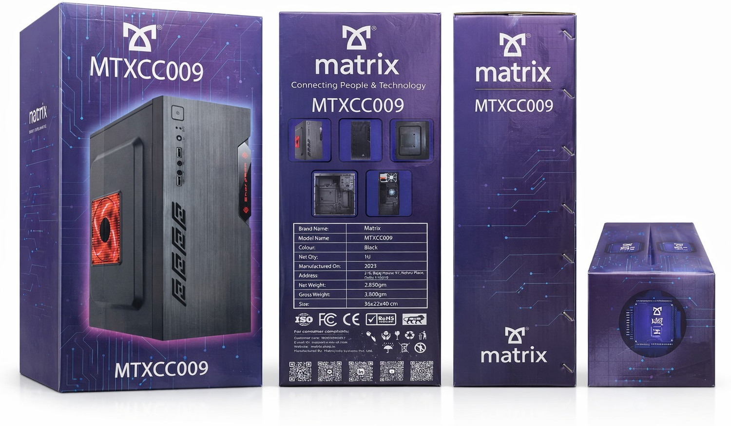 Image of Matrix MTXCC009 - Windows 11 Pro, Intel Quad ( Core i5-3th Generation) Processor Type, 3570, 520 MB Graphics Card, 8 GB DDR-3L RAM, 256 GB SATA SSD with 2100 RPM speed up to 20x faster than other compatible SSDs Mini PC
