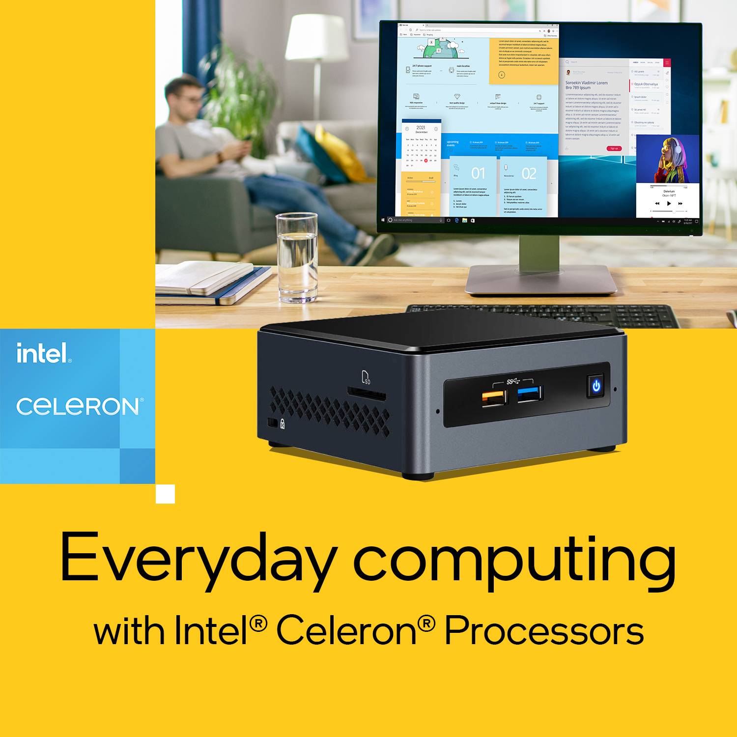 Intel BOXNUC7CJYSAMN - Windows 11, Intel, Celeron 4505, 4 GB DDR4
