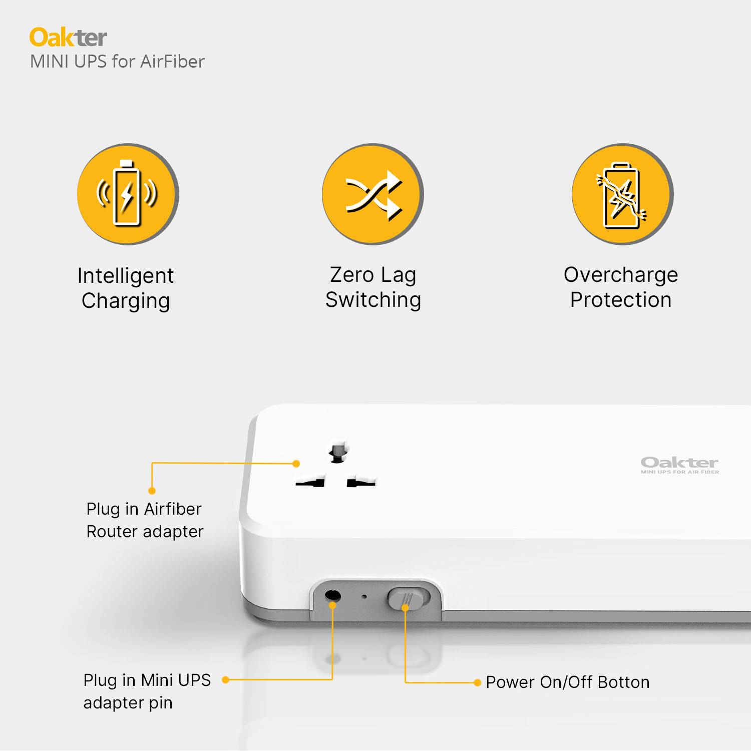 Oakter Mini UPS Air Fiber V3.0 Router Power Backup - Image 3