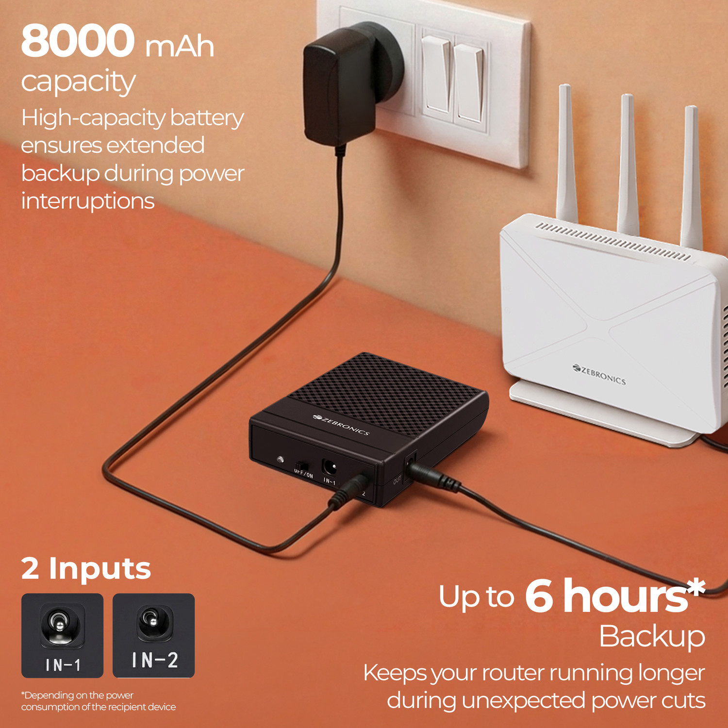 Image of ZEBRONICS ZEB-RUPS 1 Power Backup for Router