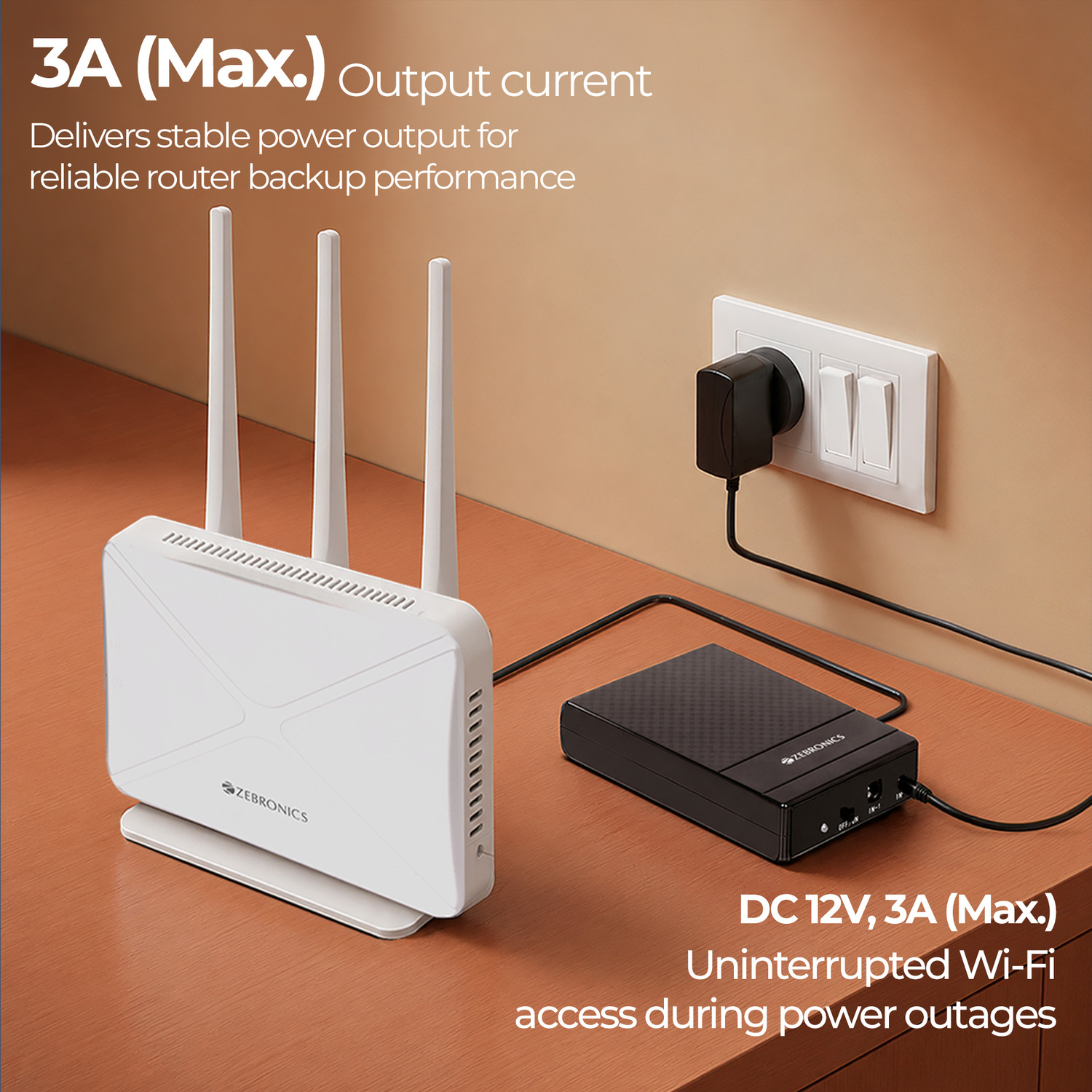 Image of ZEBRONICS ZEB-RUPS 1 Power Backup for Router