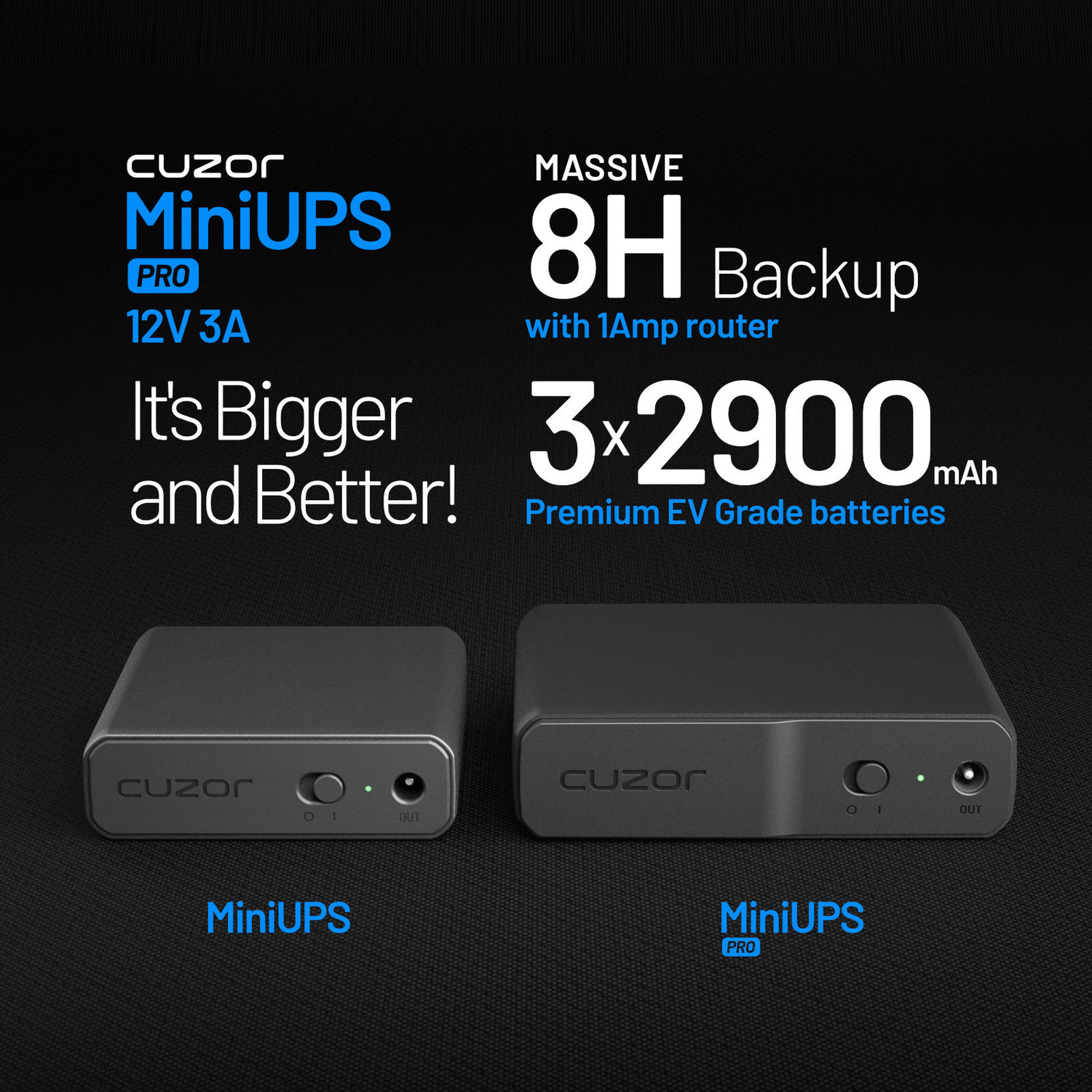 Image of Cuzor 12V 3A Mini UPS pro Power Backup for Router