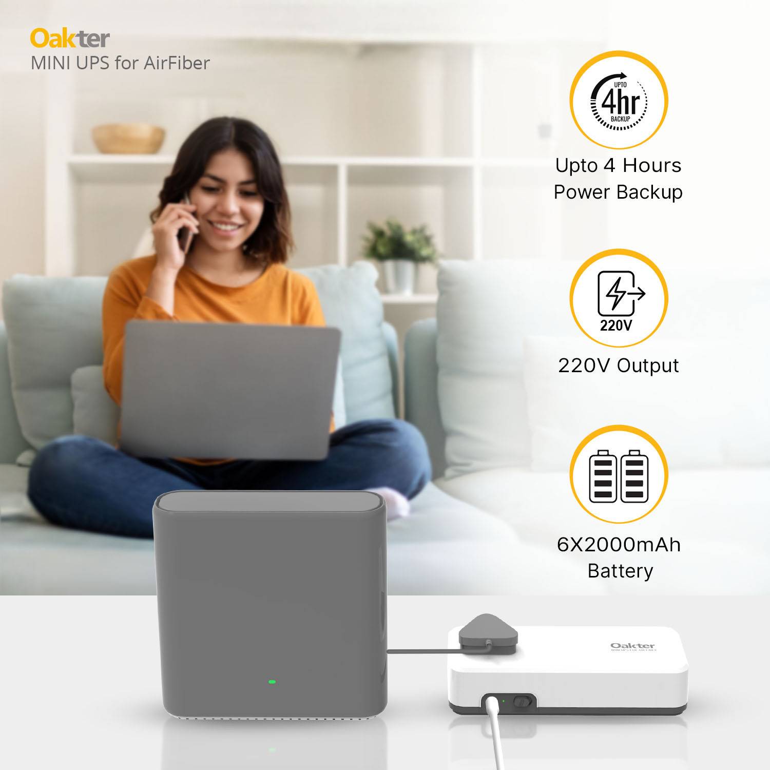 Oakter Mini UPS Air Fiber V3.0 Router Power Backup - Image 2