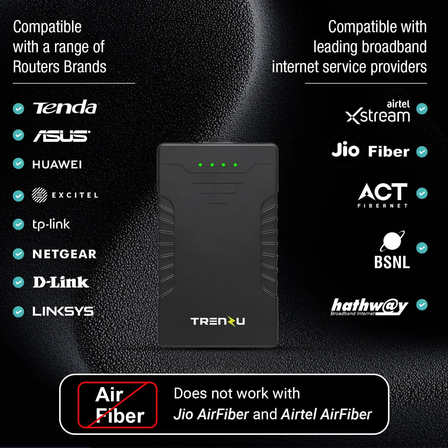 Image of Trenzu UPS for Router | 6600mAh Battery | 6 Hours Backup | Smart Mini UPS Device Power Backup for Router