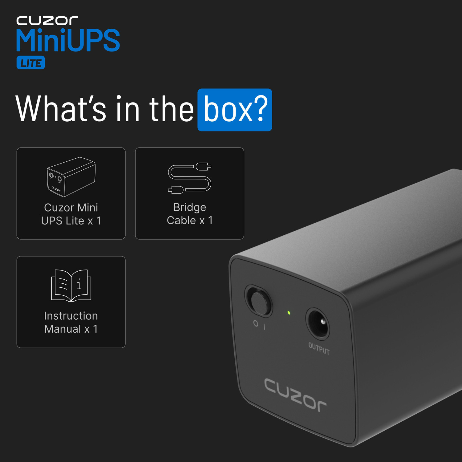 Image of Cuzor MiniUPS-Lite-12V2A Power Backup for Router