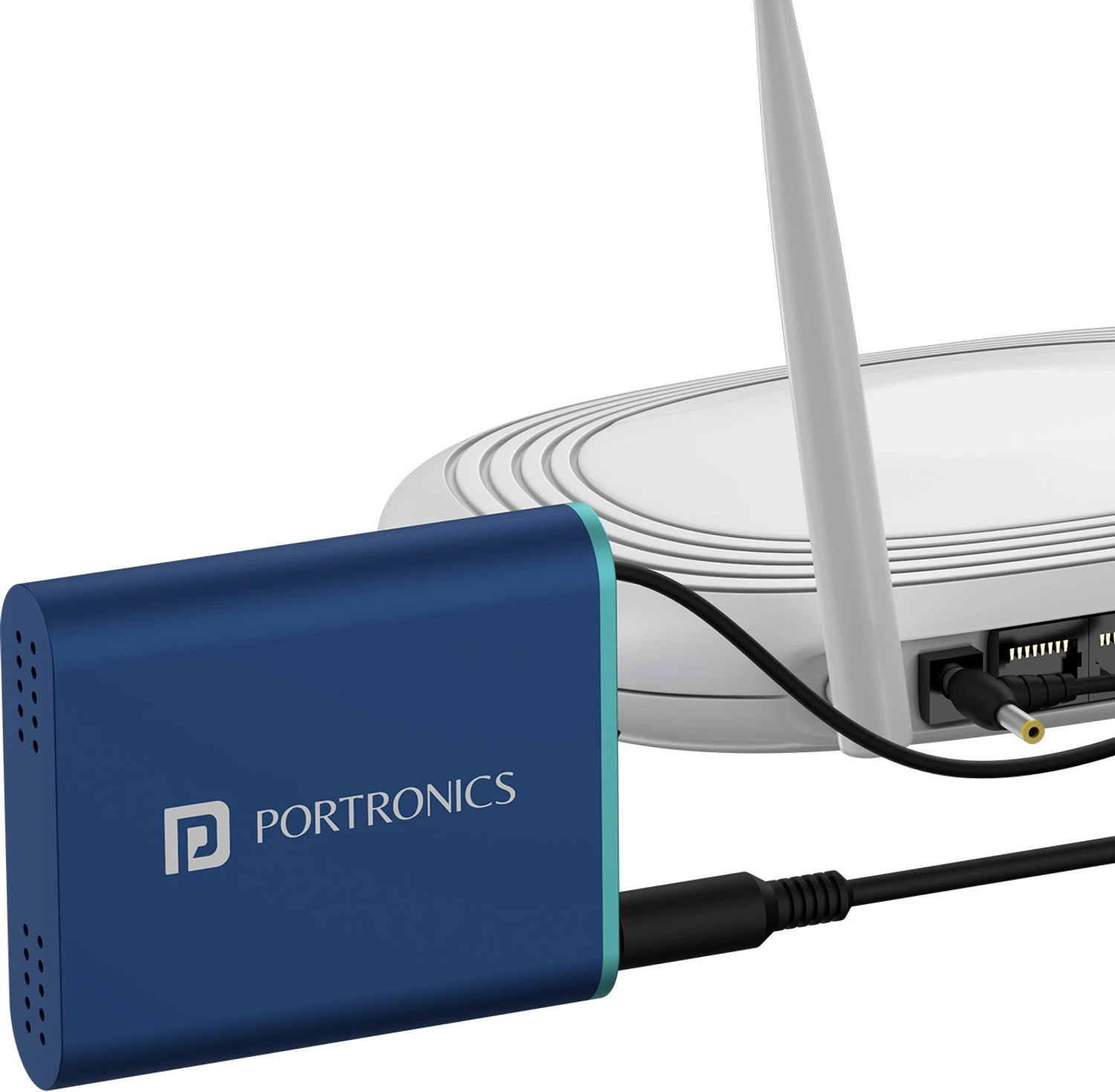 Image of Portronics Power Plus Advanced Mini Router UPS for 12V DC WiFi Router Broadband Modem Power Backup for Router