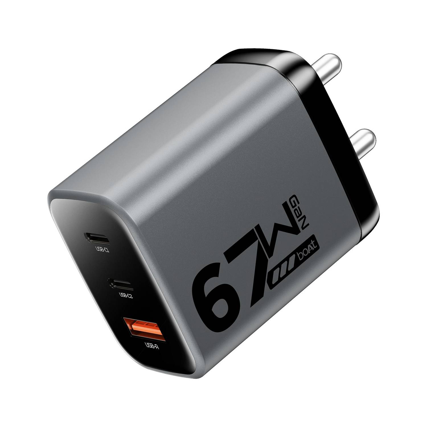 boAt 67 W GaN 3 A Wall Charger for Mobile