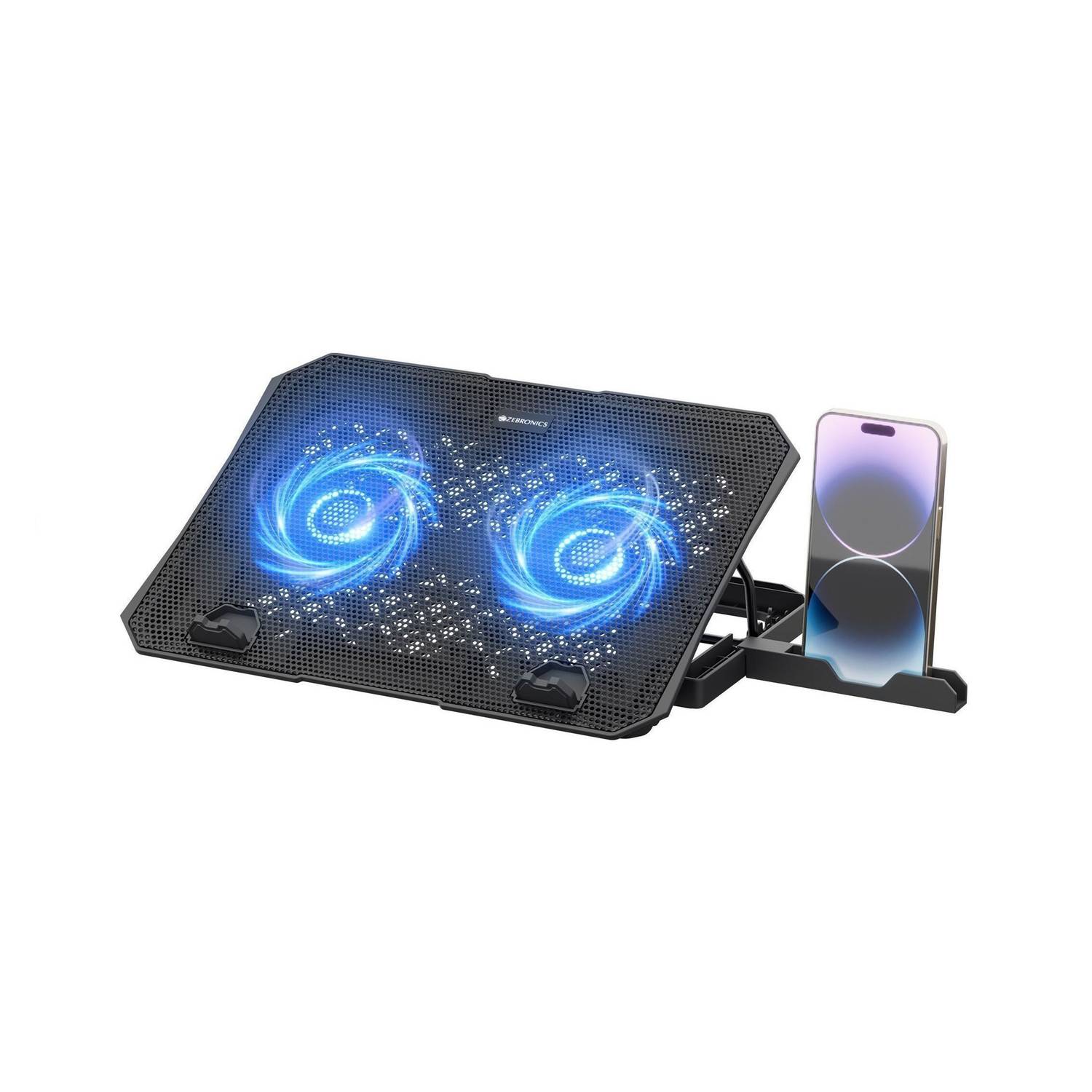 ZEBRONICS NC3500 Blue LED 2-Fan Cooling Pad - Image 1