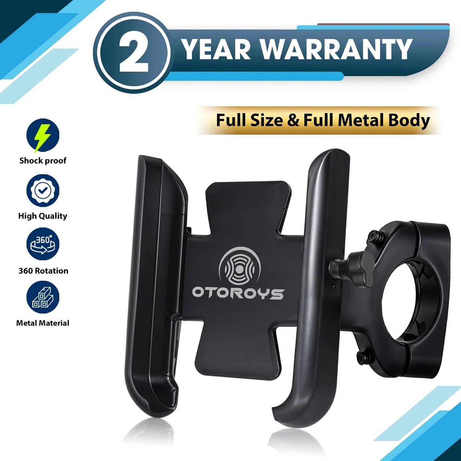 Otoroys Universal Bike Mount Holder Verson 2.0 Metal Body 360 Degree Bike Mobile Holder