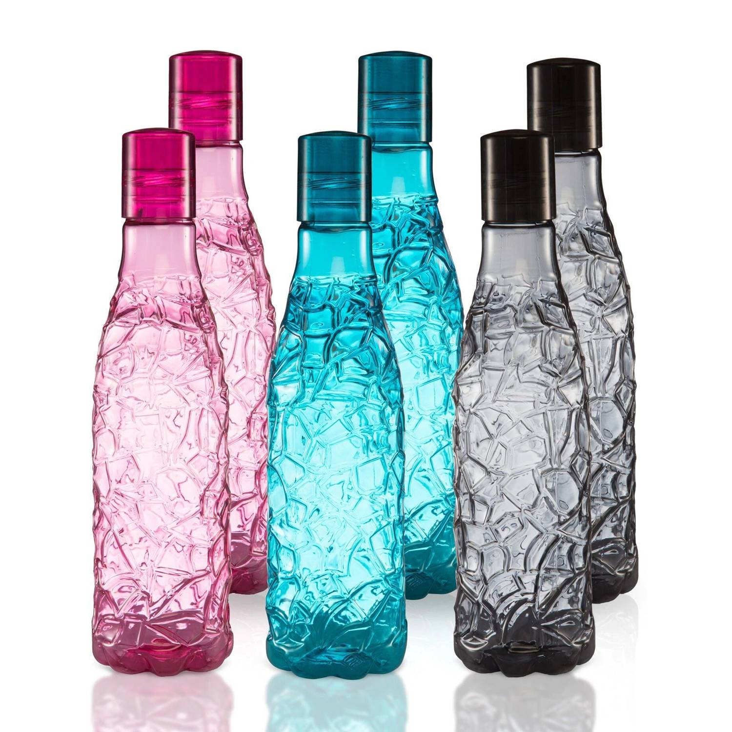 Flipkart SmartBuy Mosaic Bottle 1000ml Pack of 6 - Image 1