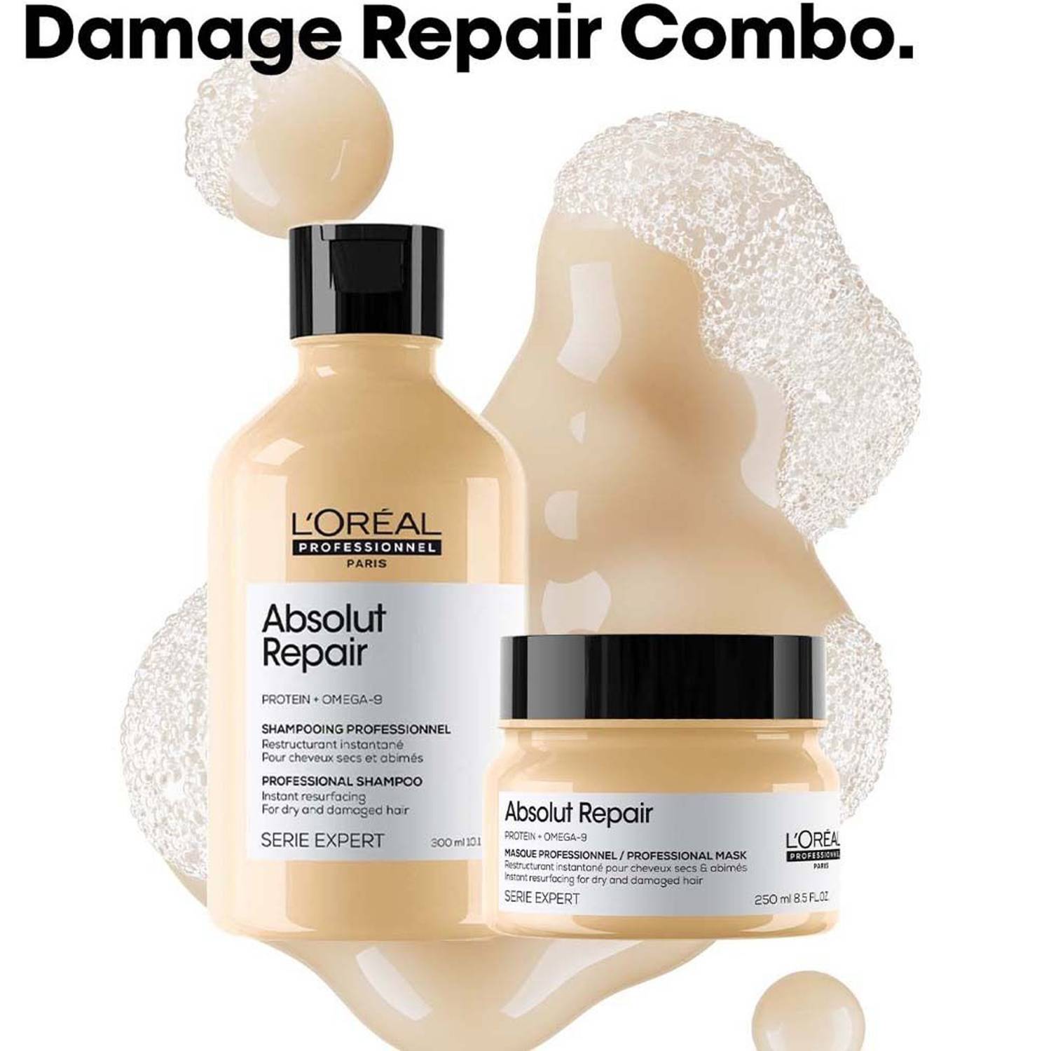 L'Oréal Absolut Repair Shampoo 300ml + Masque 250g - Image 1