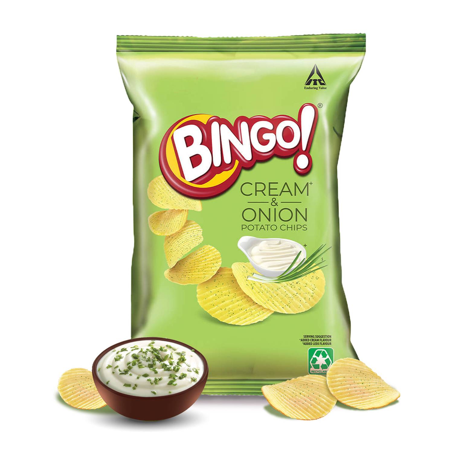 Bingo Cream And Onion Potato Chips