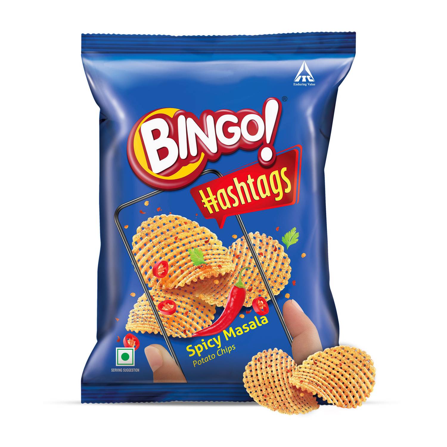 Bingo Hashtags Spicy Masala Potato Chips Chips