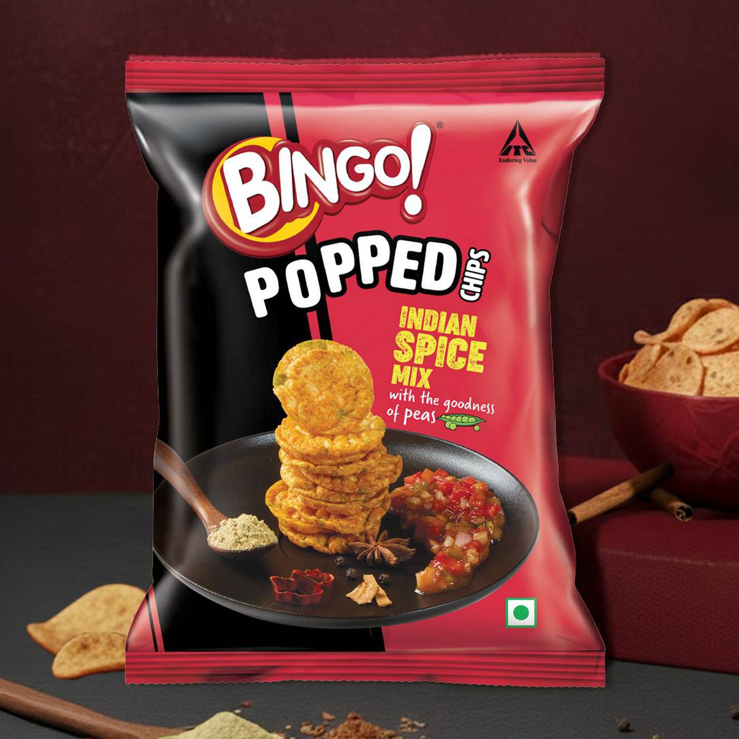 Bingo Indian Spice Mix Popped Chips