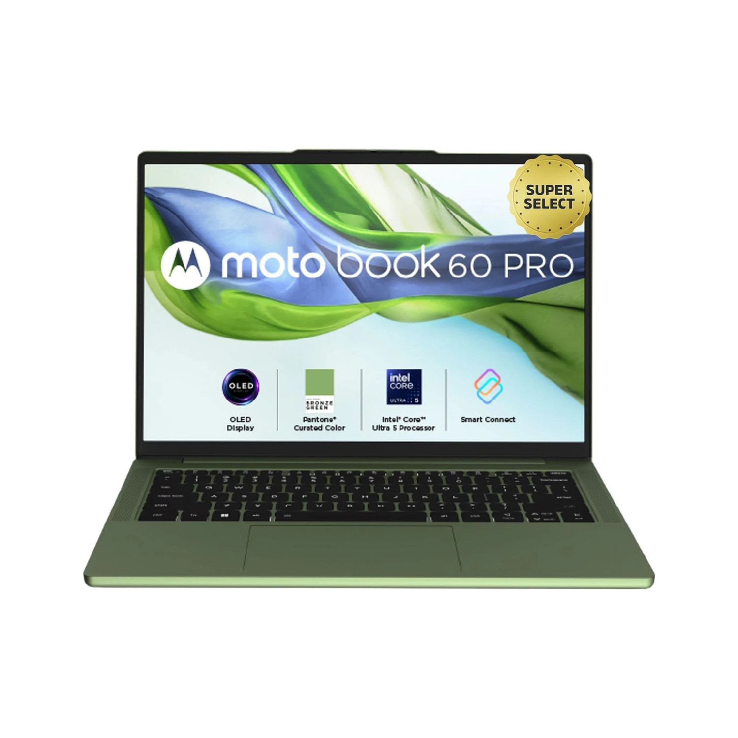 Image of MOTOROLA Motobook 60 Pro Full Metal AI PC 2.8K OLED Intel Core Ultra 5 225H - (16 GB /512 GB SSD /Windows 11 Home) Motobook 60 14IAH10 Thin and Light Laptop