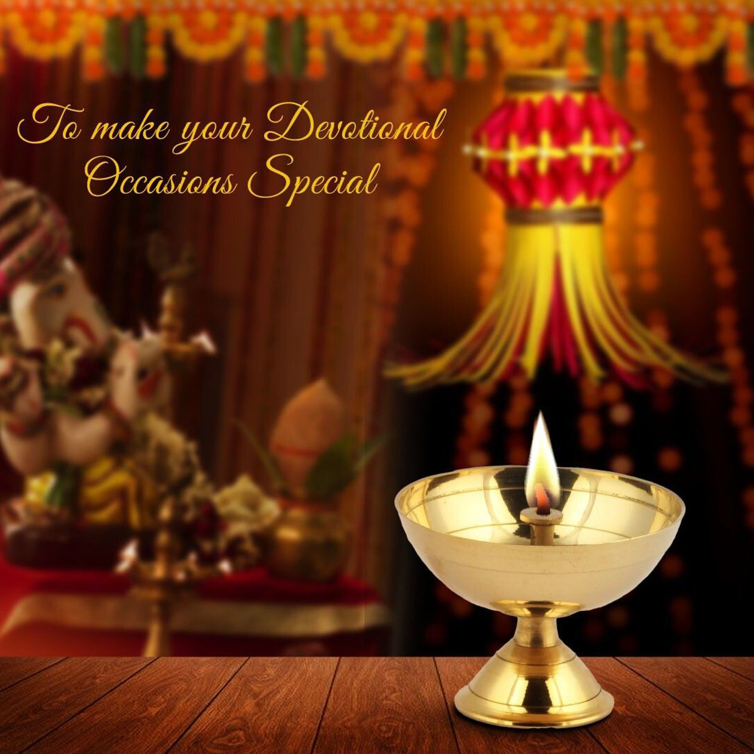 Image of Shubhkart 1 inch Small Pyali Deep Brass Table Diya