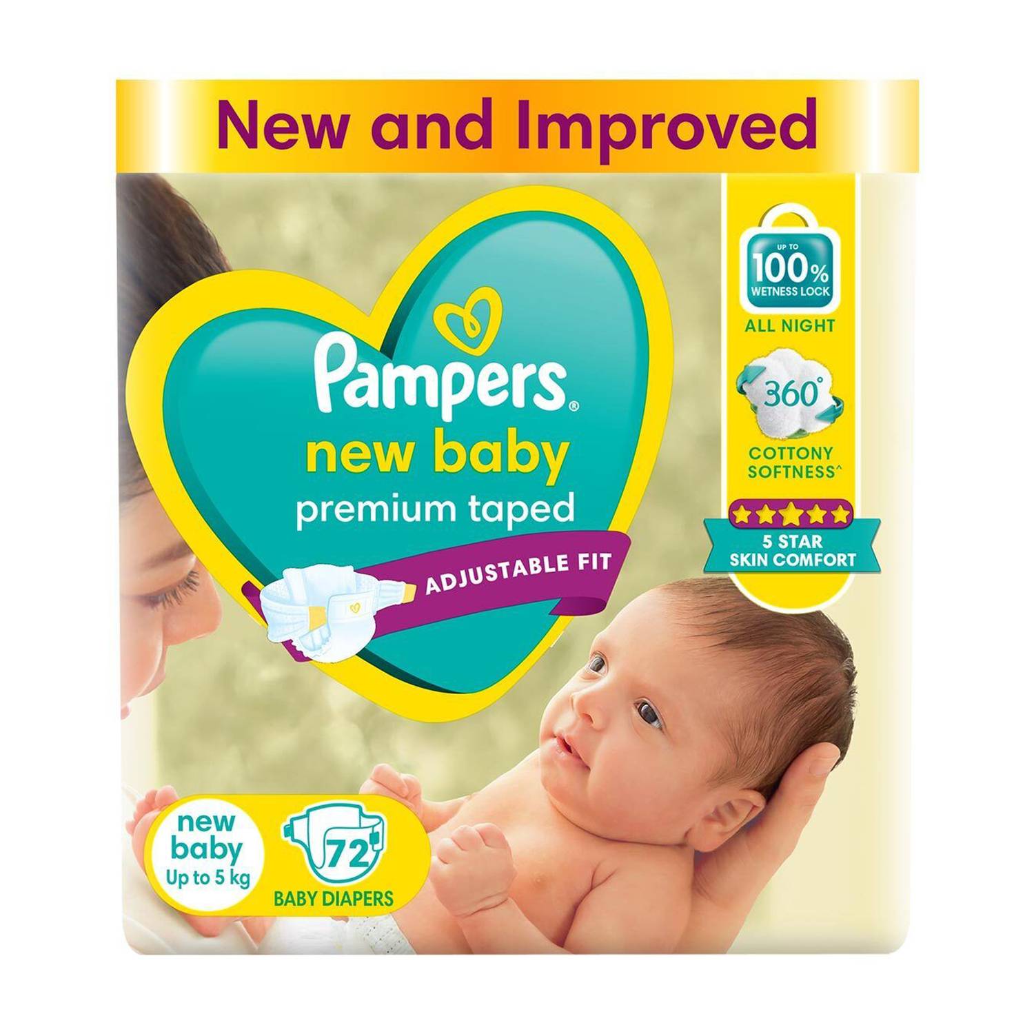 Pampers Active Baby Tape Diapers - New Born