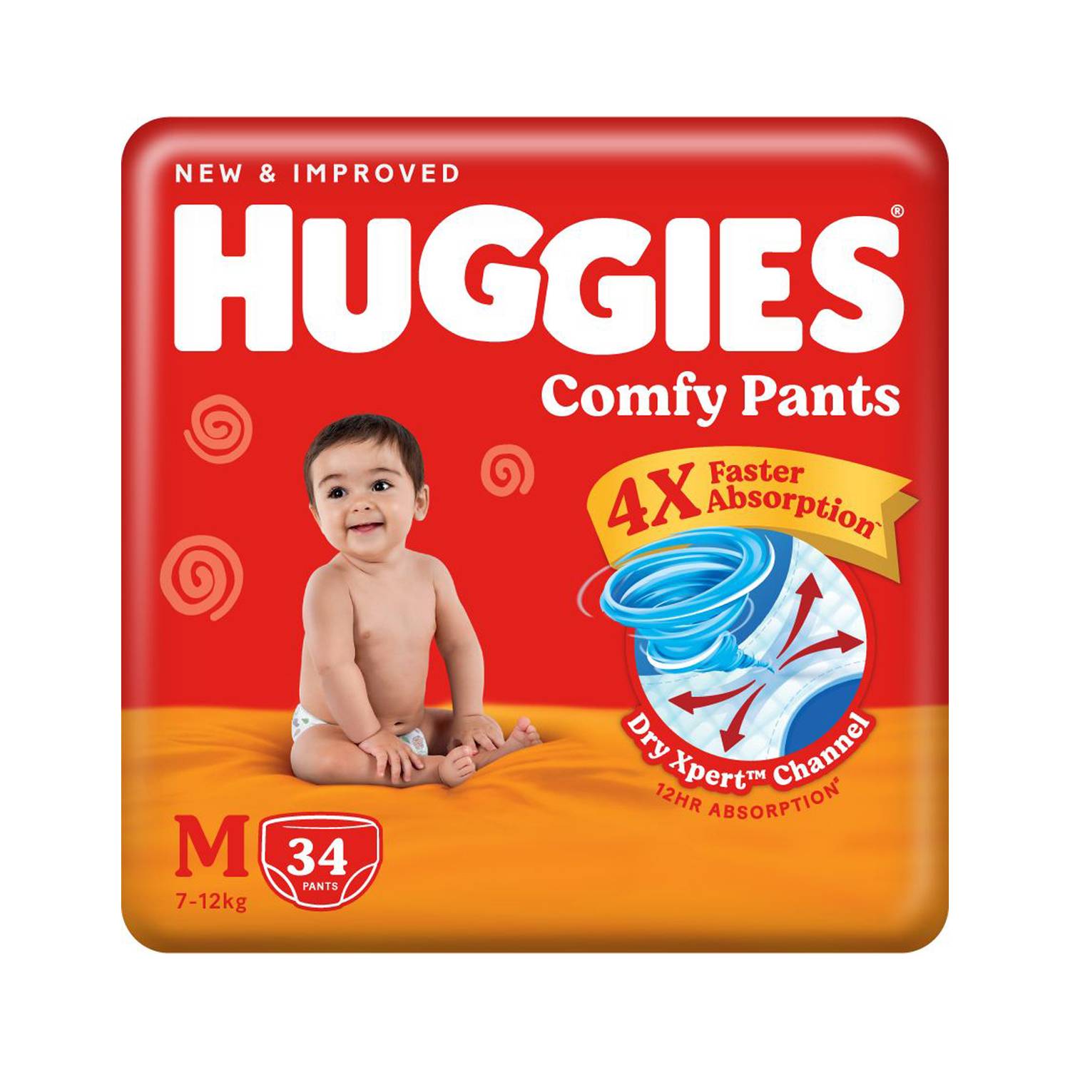 Huggies Comfy Baby Pant Diapers - M