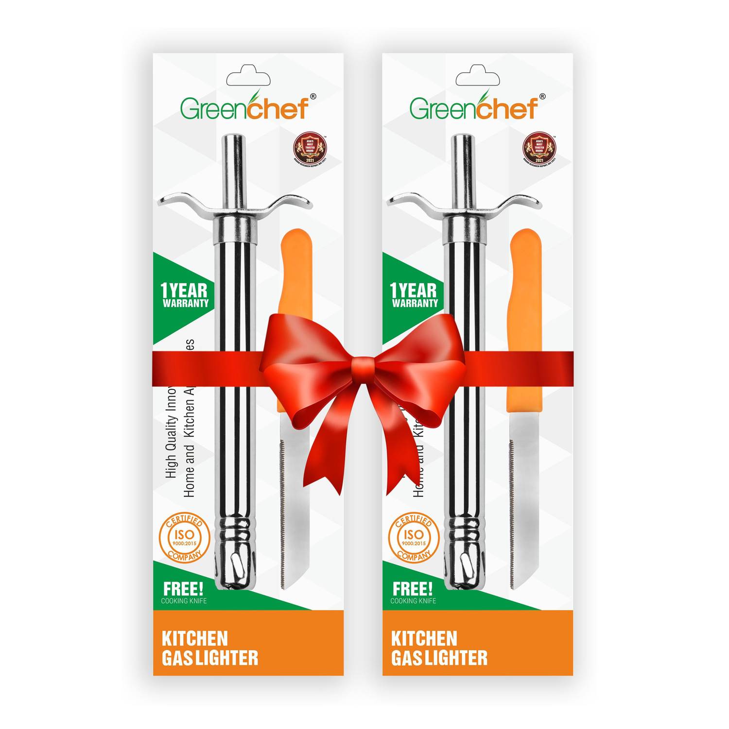 Greenchef Kitchen Gas Lighter|Instant Ignition|Free Kitchen Knife Steel Gas Lighter