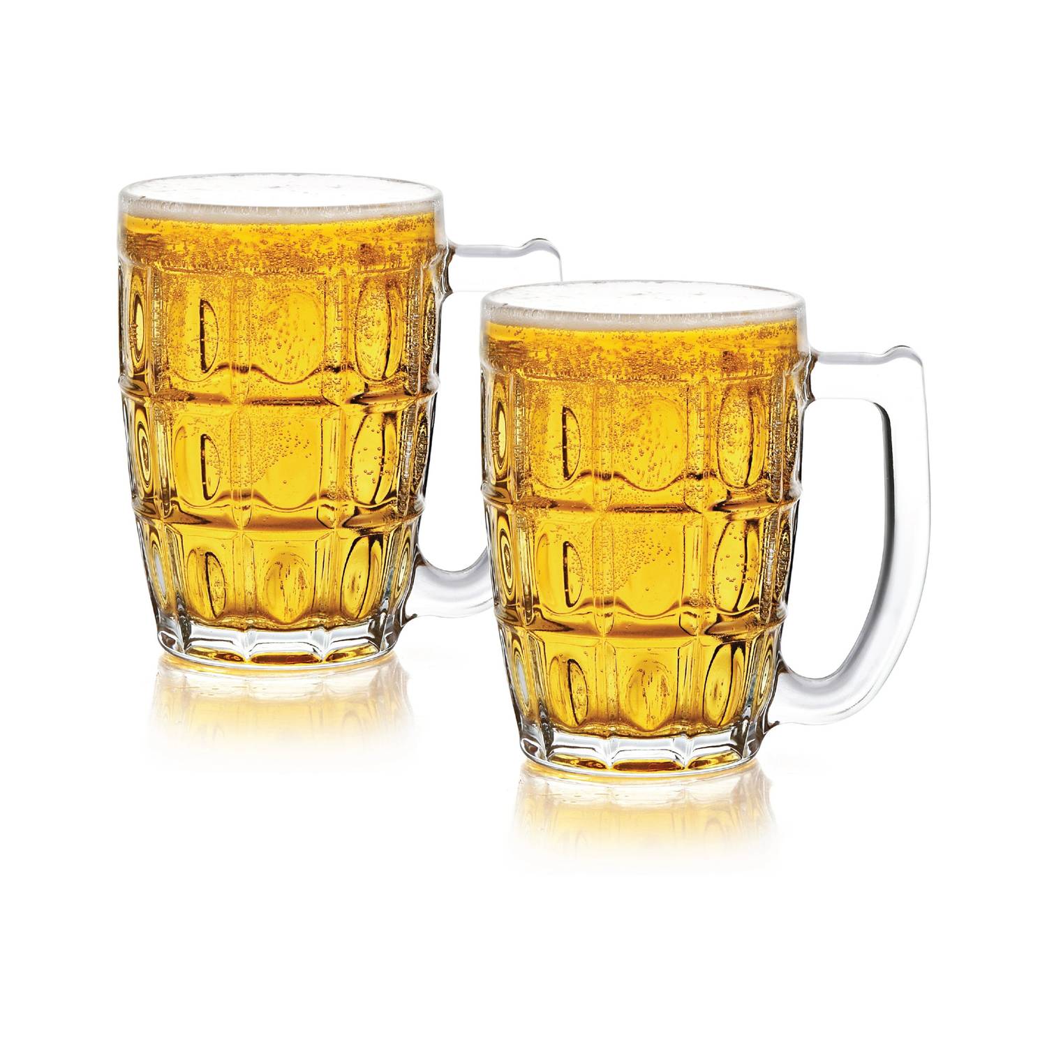cello (Pack of 2) Executive Mug with Handle | Scratch Resistant & Easy to Clean | Glass Set Beer Mug