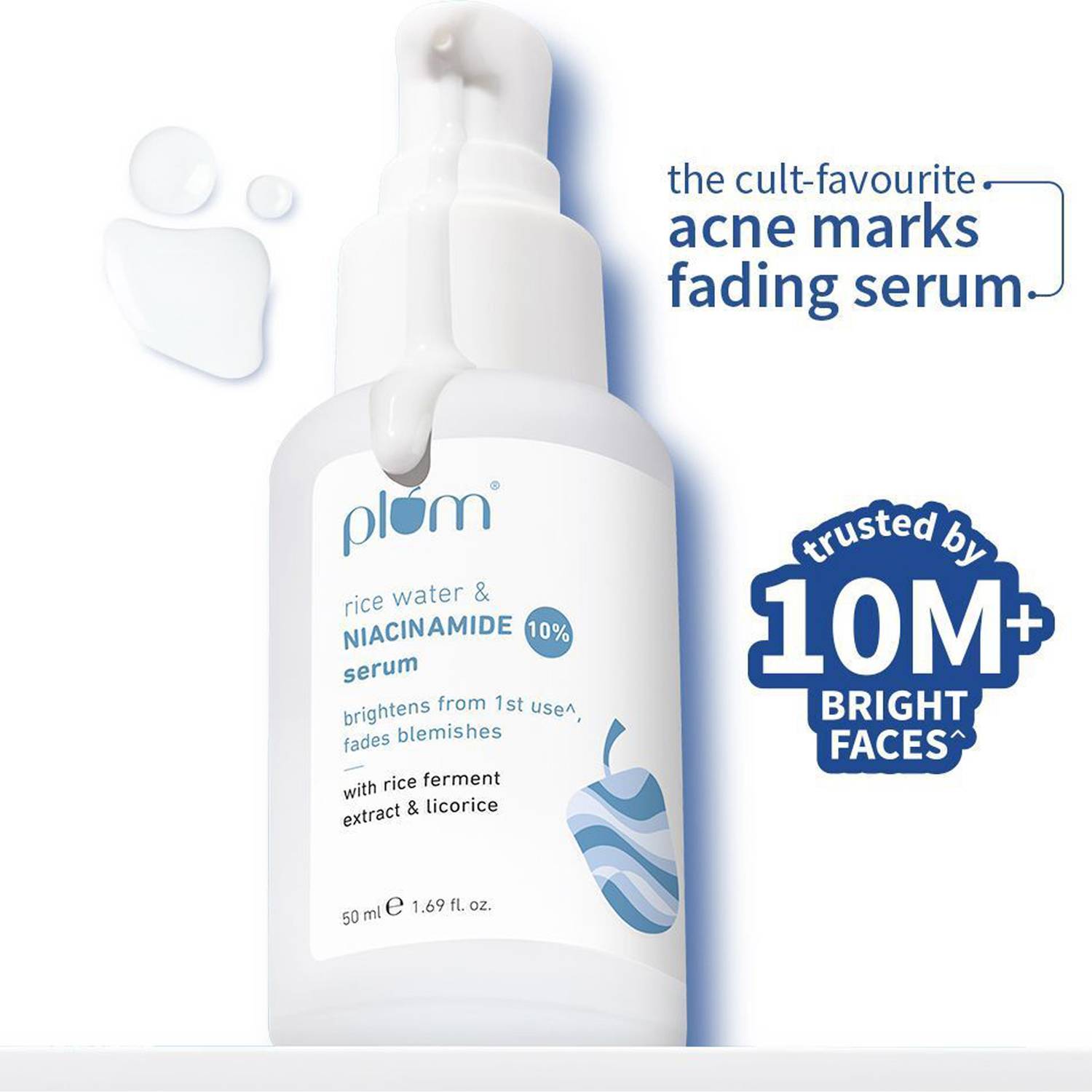 Plum Rice Water & 10% Niacinamide Face Serum 15ml - Image 1