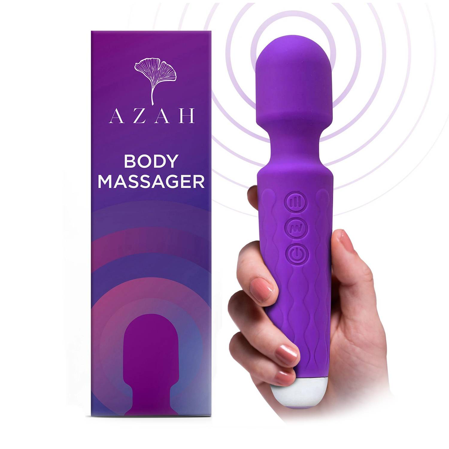 AZAH Personal Massager For Women | 20 Modes, USB Charging, Waterproof, Cordless Body Massager Massager