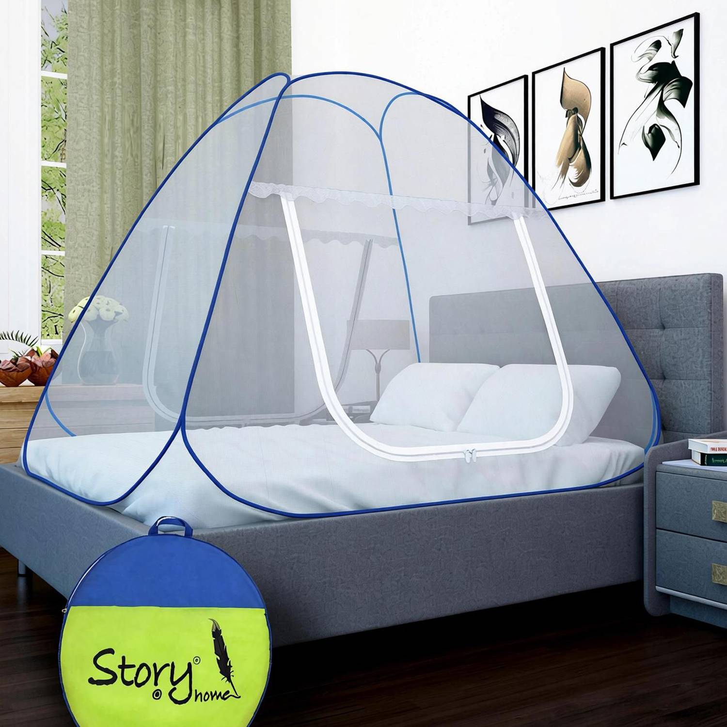 Story@home Mosquito Net Polyester Washable Adults Mosquito Net