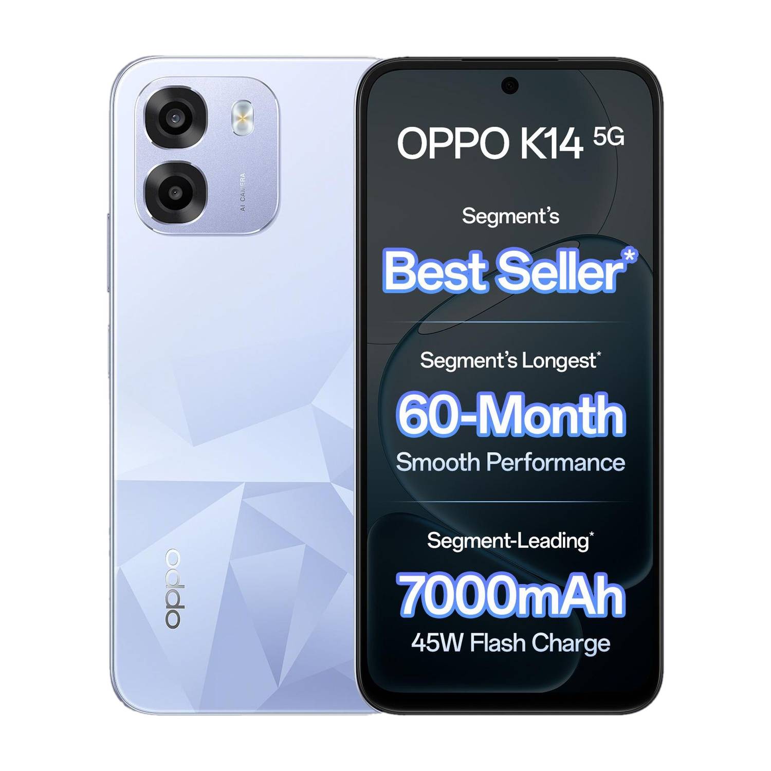 OPPO K14 5G (Icy Blue, 256 GB)