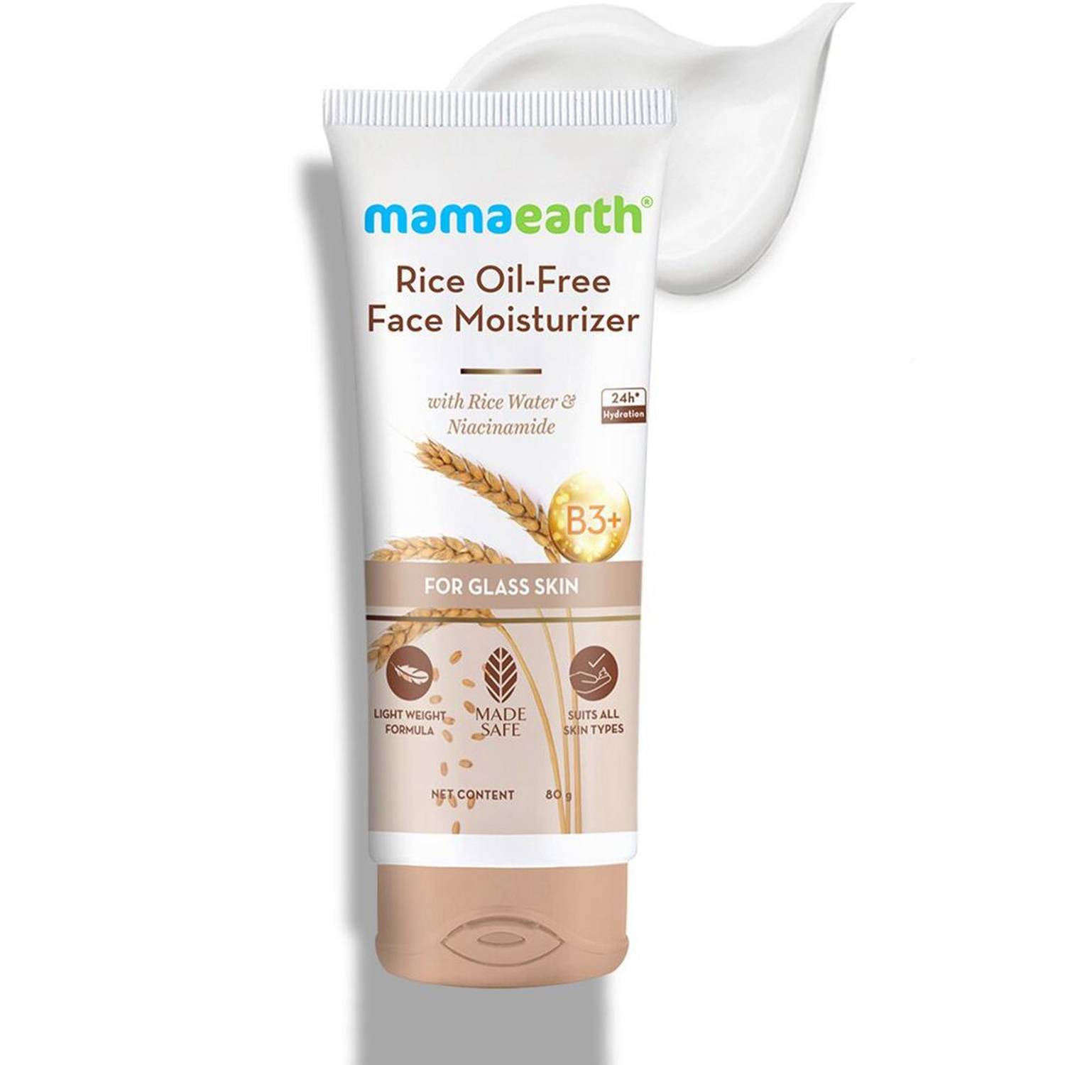 Mamaearth Rice Oil-Free Face Moisturizer 80g - Image 1
