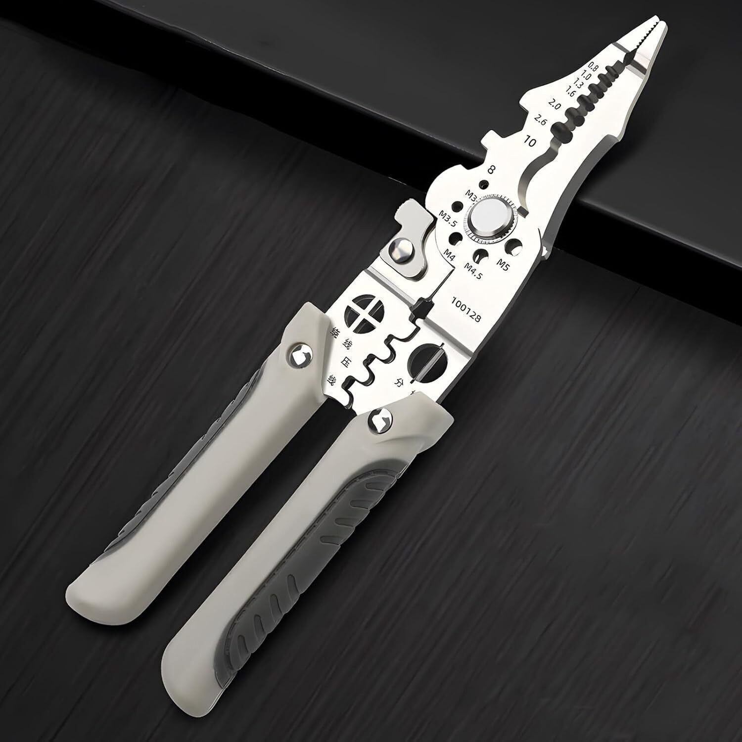 XBEY Multifunctional Wire Stripper Cable Cutter Plier, Electrical Wire Stripping Tool Multi Utility Plier