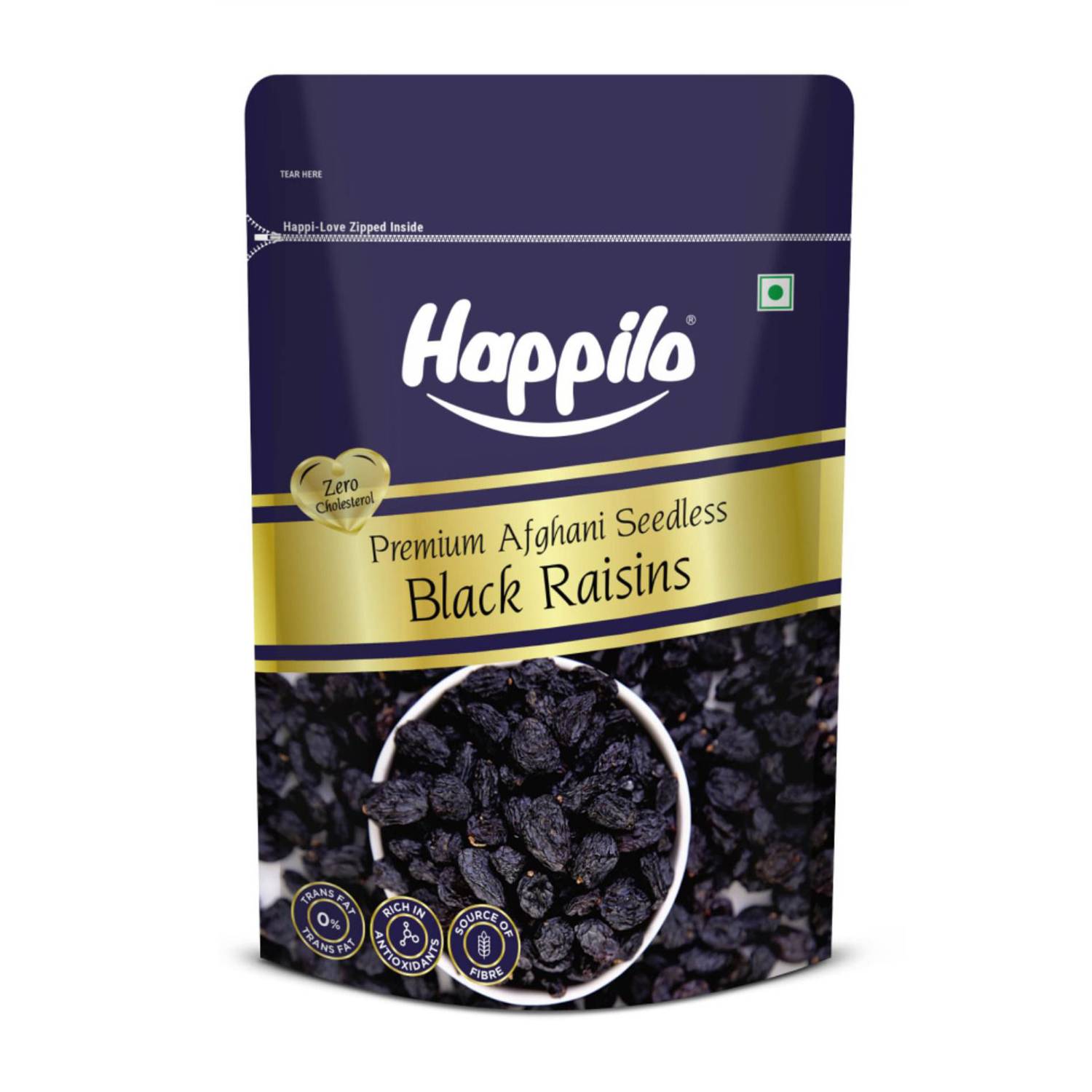 Happilo Premium Afghani Seedless Black Raisins