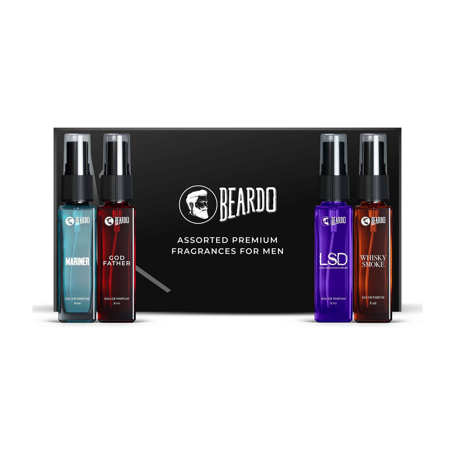BEARDO Assorted Premium Perfume Gift Pack of 4 · 8 ml (32 ml total) - Image 1