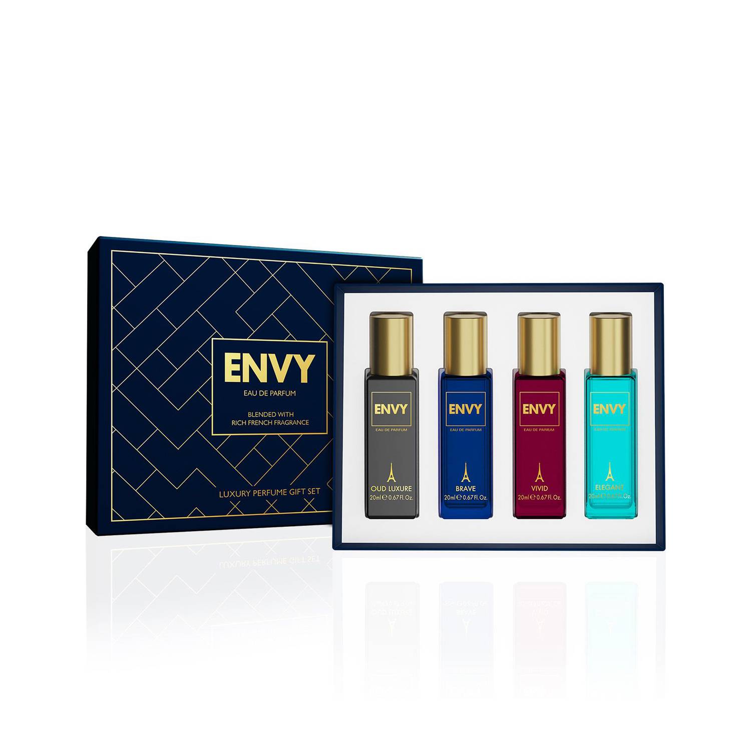 Envy Blue Luxury Perfume Gift Set 20 ml x 4 - Image 1
