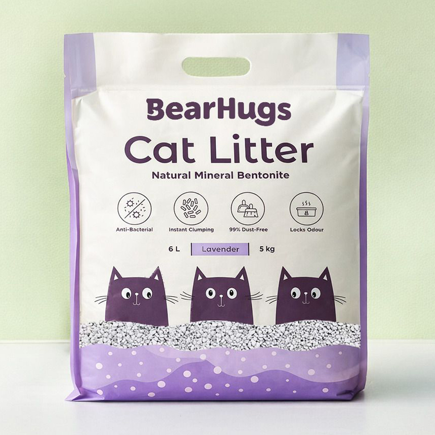 Image of BearHugs Cat litter - lavender Pet Litter Tray Refill