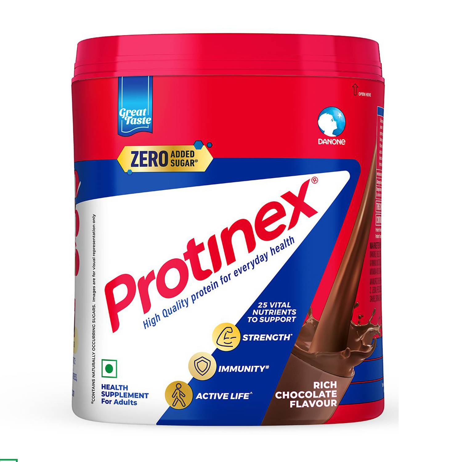 Protinex Rich chocolate | 40% daily protein with 200ml milk | Strong muscles | Zero sugar Whey Protein