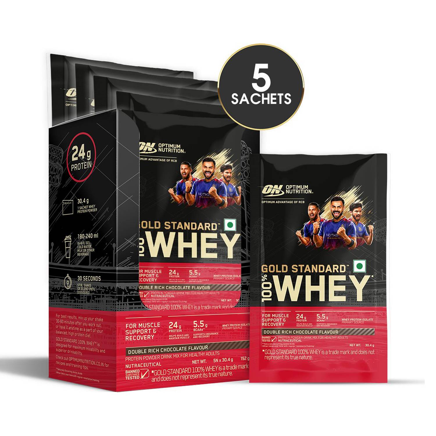 Optimum Nutrition RCB Limited Edition Whey Protein 152g - Image 1